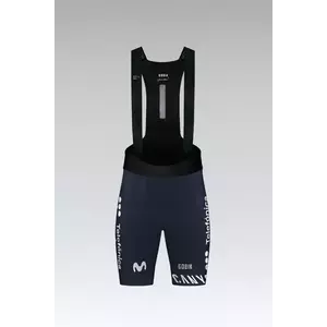 GOBIK Cyklistické kalhoty krátké s laclem - LANCER K10 MOVISTAR TEAM 2025 - modrá/bílá 2XL obraz