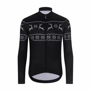 HOLOKOLO Cyklistický dres s dlouhým rukávem zimní - FROSTTRAIL WINTER - černá XS obraz