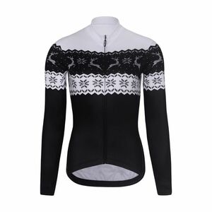 RIVANELLE Cyklistický dres s dlouhým rukávem zimní - FROSTTRAIL WINTER - černá/bílá 2XL obraz