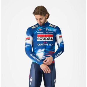 CASTELLI Cyklistický dres s dlouhým rukávem zimní - PRO THERMAL QUICK STEP 2025 - modrá/červená 2XL obraz