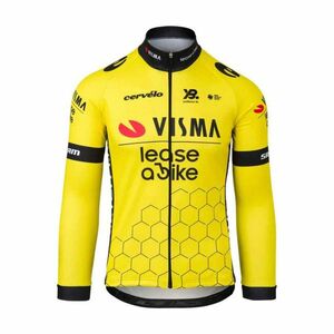 RAPIDGEAR Cyklistický dres s dlouhým rukávem letní - REPLICA VISMA 2025 - žlutá 3XL obraz