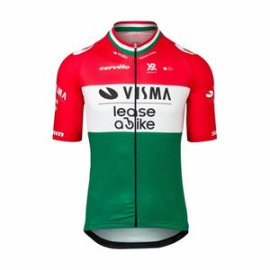 RAPIDGEAR Cyklistický dres s krátkým rukávem - REPLICA VISMA HUNGARIAN CHAMP 2025 - červená/bílá/zelená L obraz