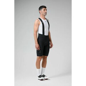 GOBIK Cyklistické kalhoty krátké s laclem - MATT COMPACT 2.0 - černá M obraz