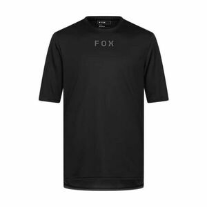 FOX Cyklistický dres s krátkým rukávem - RANGER WORDMARK - černá M obraz