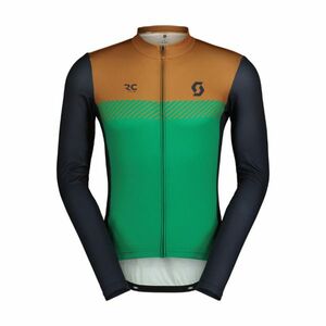 SCOTT Cyklistický dres s dlouhým rukávem letní - RC TEAM - hnědá/zelená/černá M obraz