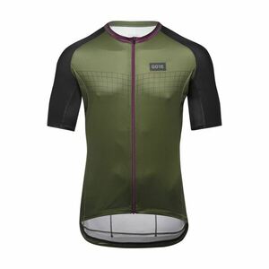 GORE Cyklistický dres s krátkým rukávem - GRID FADE 2.0 - zelená/fialová M obraz