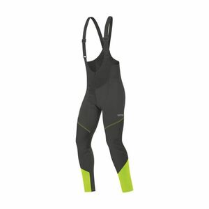 GORE Cyklistické kalhoty dlouhé s laclem - C3 GWS - žlutá/černá XL obraz