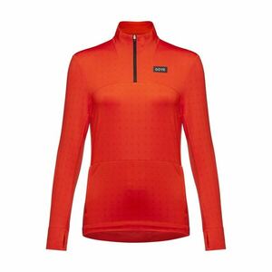 GORE Cyklistické triko s dlouhým rukávem - EVERYDAY THERMO 1/4-ZIP WMN - oranžová 38 obraz