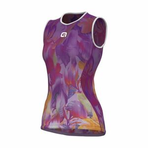 ALÉ Cyklistické triko bez rukávů - LILIUM INTIMO - fialová/červená/oranžová S obraz