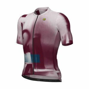 ALÉ Cyklistický dres s krátkým rukávem - SOUND PR-E - bílá/bordó L obraz