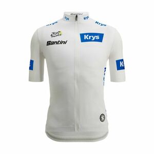 SANTINI Cyklistický dres s krátkým rukávem - TOUR DE FRANCE - WHITE JERSEY - bílá L obraz