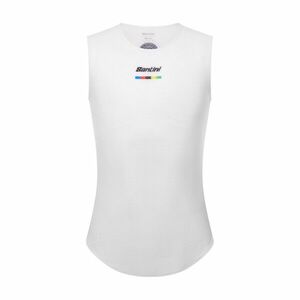 SANTINI Cyklistické triko bez rukávů - UCI WORLD CHAMPION - bílá XL obraz