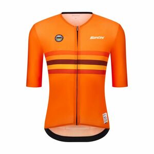 SANTINI Cyklistický dres s krátkým rukávem - UCI WORLD CHAMPION NETHERLANDS - oranžová L obraz