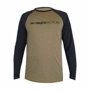 HAVEN Cyklistický dres s dlouhým rukávem letní - FACTORY TRAIL - černá/hnědá L obraz