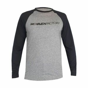 HAVEN Cyklistický dres s dlouhým rukávem letní - FACTORY TRAIL - černá/šedá S obraz