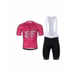 BONAVELO Cyklistický krátký dres a krátké kalhoty - EDUCATION FIRST 2025 - růžová/černá obraz