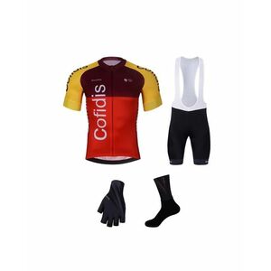 BONAVELO Cyklistický mega set - COFIDIS 2025 - černá/červená/oranžová obraz