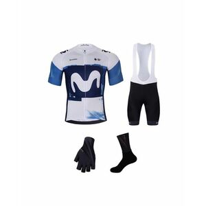 BONAVELO Cyklistický mega set - MOVISTAR 2025 - bílá/modrá/černá obraz