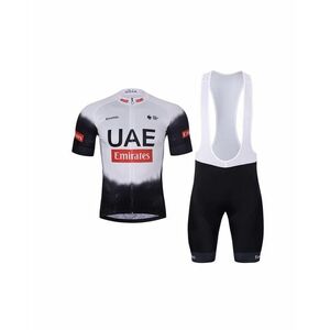 BONAVELO Cyklistický krátký dres a krátké kalhoty - UAE 2025 - černá/bílá obraz