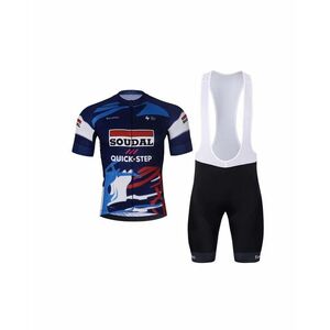 BONAVELO Cyklistický krátký dres a krátké kalhoty - SOUDAL-QUICKSTEP 25 - černá/modrá obraz