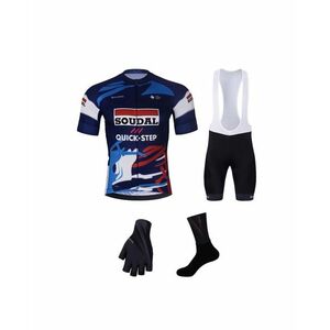 BONAVELO Cyklistický mega set - SOUDAL-QUICKSTEP 25 - černá/modrá obraz