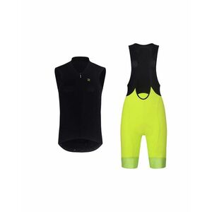 RIVANELLE Cyklistický krátký dres a krátké kalhoty - PURE - žlutá/černá obraz