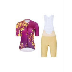 RIVANELLE Cyklistický krátký dres a krátké kalhoty - BAROC - žlutá/béžová/fialová obraz