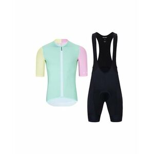 HOLOKOLO Cyklistický krátký dres a krátké kalhoty - PERFORMANCE - růžová/zelená obraz