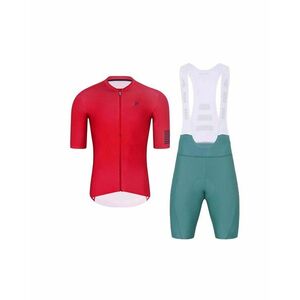 HOLOKOLO Cyklistický krátký dres a krátké kalhoty - VICTORIOUS - zelená/červená obraz