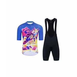 HOLOKOLO Cyklistický krátký dres a krátké kalhoty - VOYAGE - vícebarevná/modrá obraz