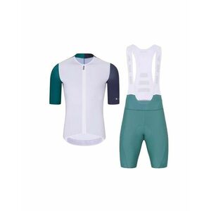 HOLOKOLO Cyklistický krátký dres a krátké kalhoty - PERFORMANCE - fialová/bílá/zelená obraz