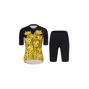 RIVANELLE Cyklistický krátký dres a krátké kalhoty - CHEETAH II - černá/žlutá obraz