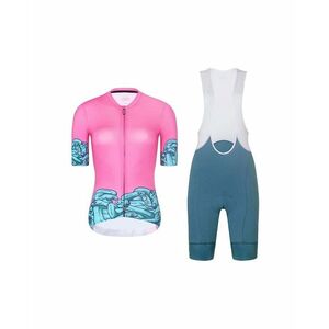 RIVANELLE Cyklistický krátký dres a krátké kalhoty - MEDUSA - tyrkysová/růžová/zelená obraz