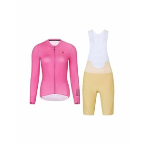 RIVANELLE Cyklistický krátký dres a krátké kalhoty - VICTORIOUS ELITE - béžová/růžová obraz