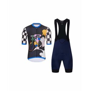 HOLOKOLO Cyklistický krátký dres a krátké kalhoty - RAPID - vícebarevná/černá/modrá obraz