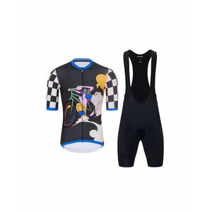 HOLOKOLO Cyklistický krátký dres a krátké kalhoty - RAPID - černá/vícebarevná obraz