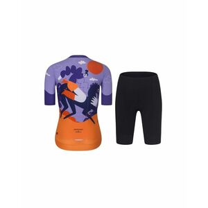 RIVANELLE Cyklistický krátký dres a krátké kalhoty - STALLION - oranžová/fialová obraz