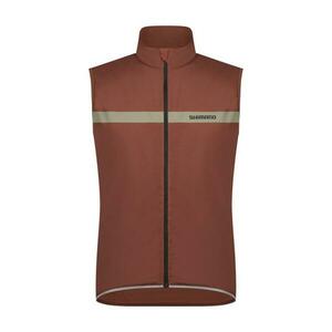 SHIMANO Cyklistická vesta - EVOLVE WIND INSULATED - hnědá M obraz