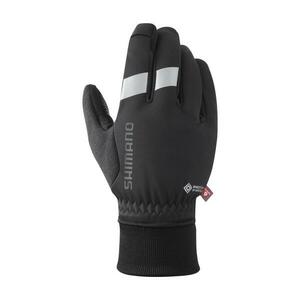SHIMANO Cyklistické rukavice dlouhoprsté - WINDSTOPPER PRIMALOFT - černá L obraz