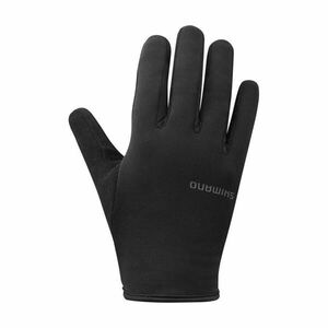SHIMANO Cyklistické rukavice dlouhoprsté - LIGHT THERMAL - černá L obraz