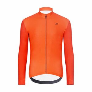 HOLOKOLO Cyklistický dres s dlouhým rukávem zimní - PERFORMANCE WINTER - oranžová S obraz