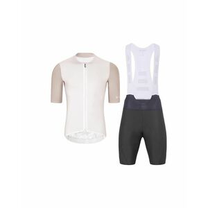 HOLOKOLO Cyklistický krátký dres a krátké kalhoty - PERFORMANCE - béžová/černá obraz