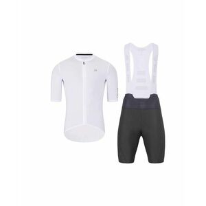 HOLOKOLO Cyklistický krátký dres a krátké kalhoty - VICTORIOUS - bílá/černá obraz