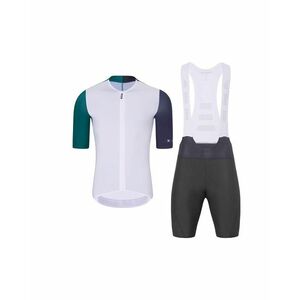 HOLOKOLO Cyklistický krátký dres a krátké kalhoty - PERFORMANCE - bílá/fialová obraz