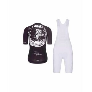 RIVANELLE Cyklistický krátký dres a krátké kalhoty - MOONLIGHT - černá/bílá obraz