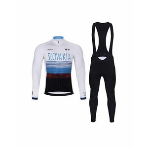 BONAVELO Cyklistická zimní bunda a kalhoty - SLOVAKIA WINTER - bílá/modrá obraz