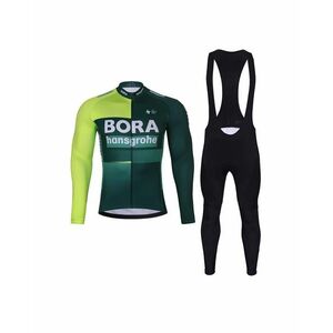 BONAVELO Cyklistická zimní bunda a kalhoty - BORA 2024 - zelená/bílá obraz