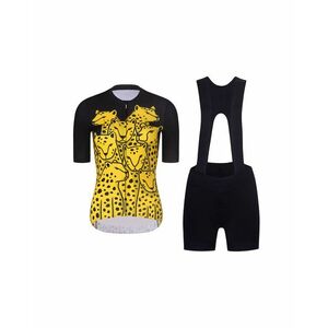 RIVANELLE Cyklistický krátký dres a krátké kalhoty - CHEETAH II - žlutá/černá obraz