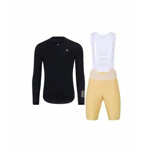 HOLOKOLO Cyklistický dlouhý dres a kalhoty - VICTORIOUS GOLD - béžová/zlatá/černá obraz