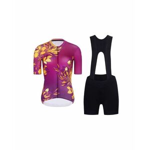 RIVANELLE Cyklistický krátký dres a krátké kalhoty - BAROC - fialová/žlutá obraz